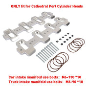 DURAFORCE For 551316 Cathedral Port Cyl Head to Rectangle Port Intake Manifold Adapters
