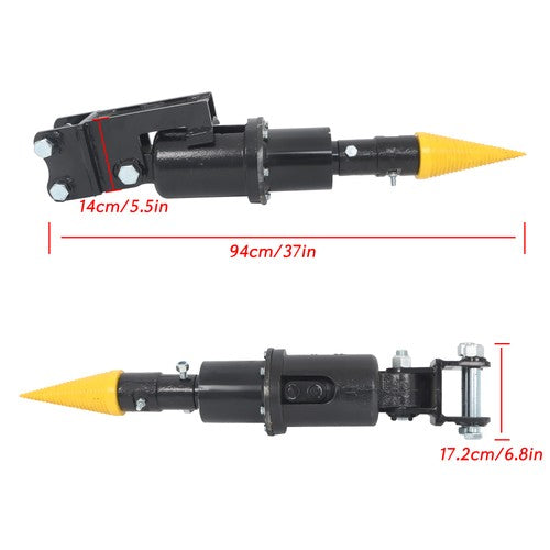 DURAFORCE Spiral Screw Log Splitter Cone Hydraulic Wood Splitter for Mini Excavator