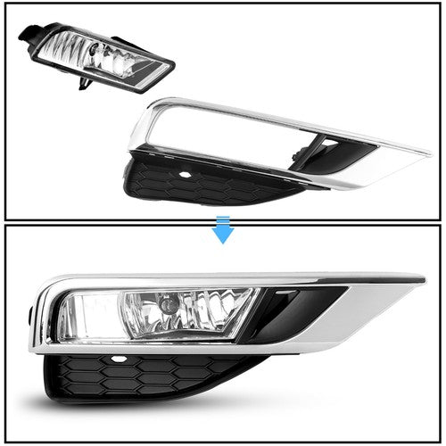 Front Fog Lights Bumper Lamps with Switch Wiring Set for 2015-2016 Honda CRV CR-V