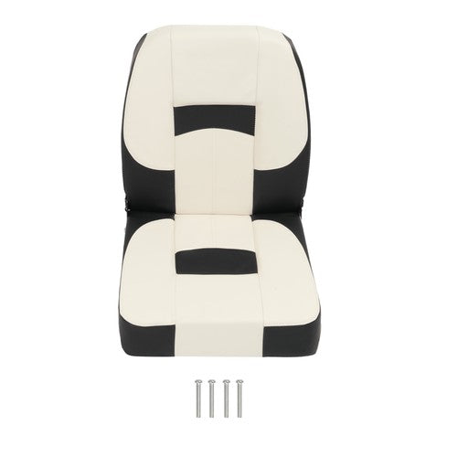 DURAFORCE Fishing Boat Seat Low Backrest Back Folding Down Black/White Waterproof