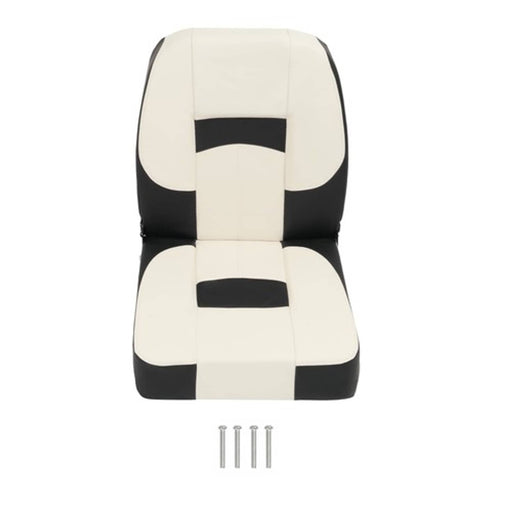 DURAFORCE Fishing Boat Seat Low Backrest Back Folding Down Black/White Waterproof