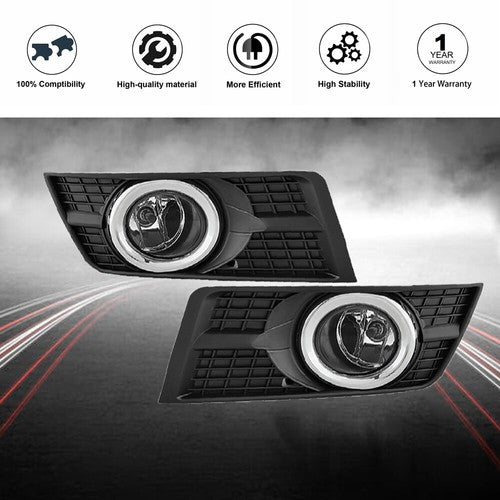 DURAFORCE Pair Left+Right Fog Lamps Assembly For Cadillac SRX 2012-2016 GM2592301
