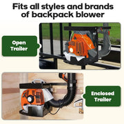 DURAFORCE Trailer Back Pack Sprayer Blower Rack For Open & Enclosed Lawn Landscape Trucks