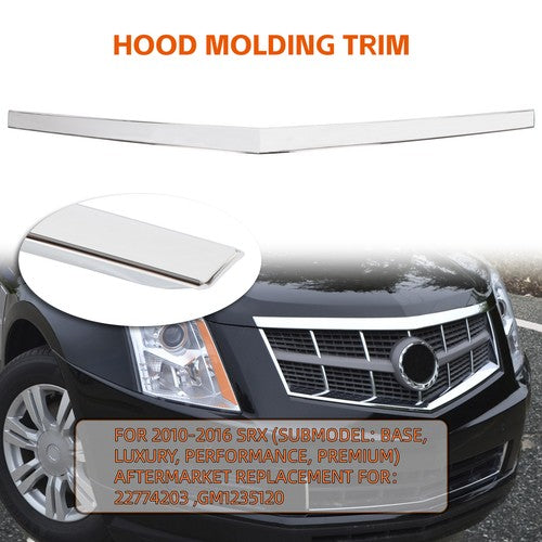 Chrome Hood Molding Trim for Cadillac SRX 2010-2016 Replace 22774203