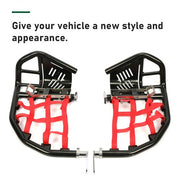 DURAFORCE Nerf Bars Foot Peg Heel Guard For Honda 400EX 400X All Years Black Nerf Red Nets
