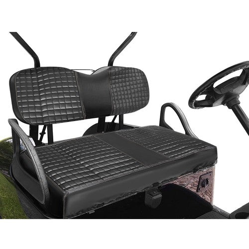 DURAFORCE Golf Cart Diamond Seat Cover Kit For Club Car Precedent Seat Cushion Black