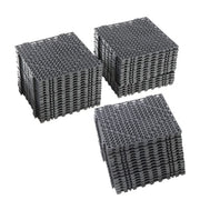 DURAFORCE 50 Pack Interlocking Deck Tiles PP Drainage Tiles Floor Tiles 12 x 12 inch Black