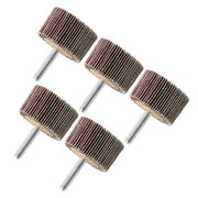 DURAFORCE 5 Pack 1-1/2" x 1" x 1/4" Aluminum Oxide Shank Mounted Flap Wheels 120 Grit