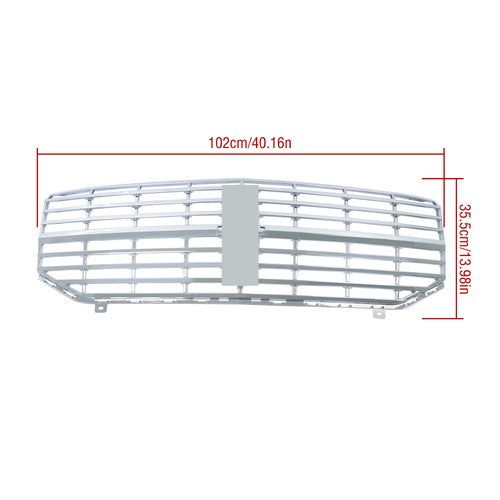 DURAFORCE Compatible For Lincoln Navigator 2007-2013 2014 Bumper Grille Front Upper Chrome
