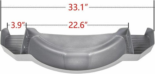 DURAFORCE For 12" Wheels Tires Skirt Boat 2PCS Gray Single Axle Trailer Fenders w/ Steps