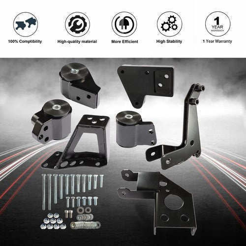 DURAFORCE For 92-95 Civic 94-01 Integra Engine Mount Bracket EG K20 K24 K-Series DC2 EG6