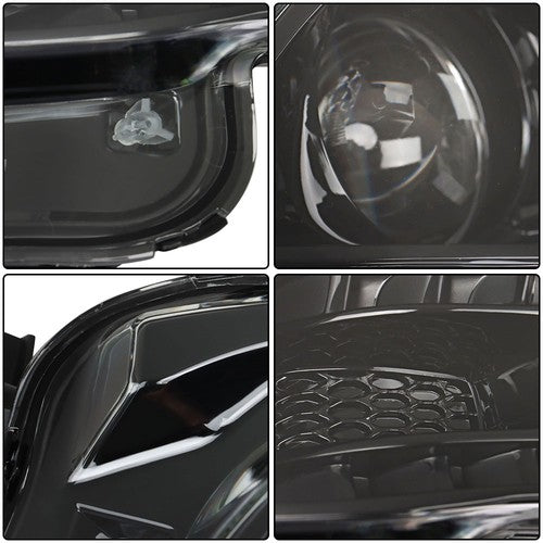 DURAFORCE Headlight Single Projector For Jeep Cherokee 2014-2018 Headlamp Right Clear Lens