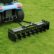 DURAFORCE 32 Inch Tow Behind Spike Aerator Tractor Lawn Soil Aerator w/ Steel Spike Disks