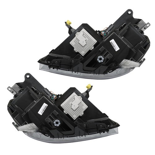 DURAFORCE Headlight For GMC Acadia 2013-2015 16 Driver&Passenger Halogen w/LED Tube Black
