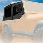 DURAFORCE Soft Top FOR HALF DOORS BLACK Replacement 9870217 For 87 88-95 Jeep YJ Wrangler