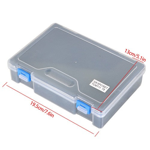 DURAFORCE 5Pack 3/8" Indexable Carbide Turning Inserts Holder Set for Machining Lathes