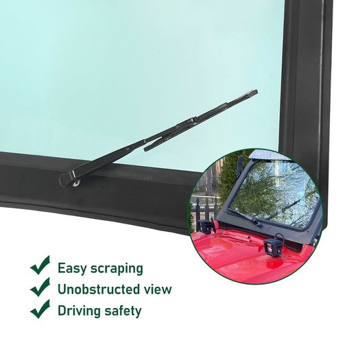 DURAFORCE For 2008-2014 Polaris RZR 570, 800, XP 900 Full Glass Windshield w/ Wiper Black