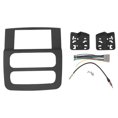DURAFORCE Double Din Dash Install Bezel Panel Radio Mount Kit Fits 2002 03 04 05 Dodge Ram