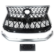 DURAFORCE Front Upper Grille Chrome Sport Style for 2016-2021 for Lexus LX570 Luxury