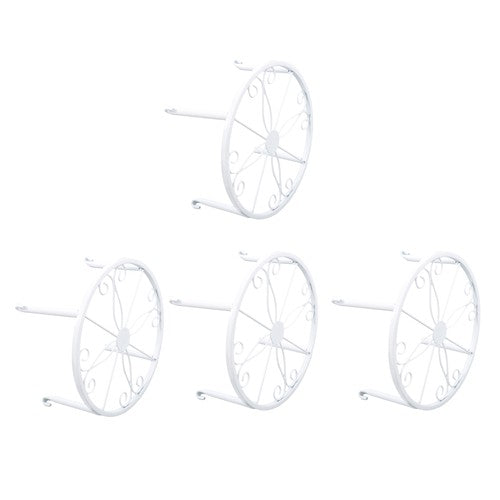 DURAFORCE 4PCS Plant Stand for Flower Pot Potted Holder Indoor Outdoor Metal 9in