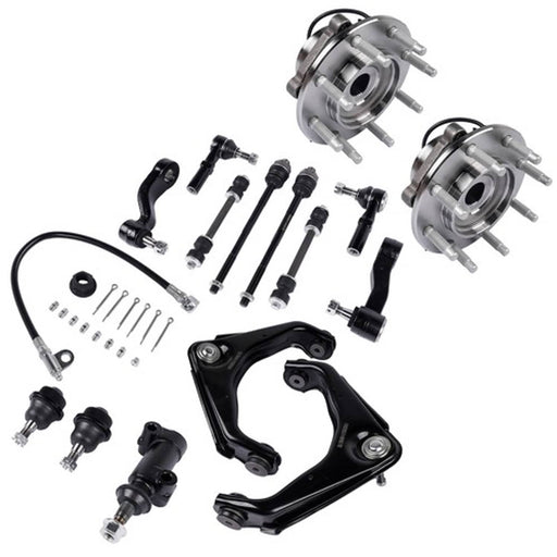 DURAFORCE Front Wheel Hub Bearing Control Arm Suspension Kit for GMC Sierra 1500 2500 HD
