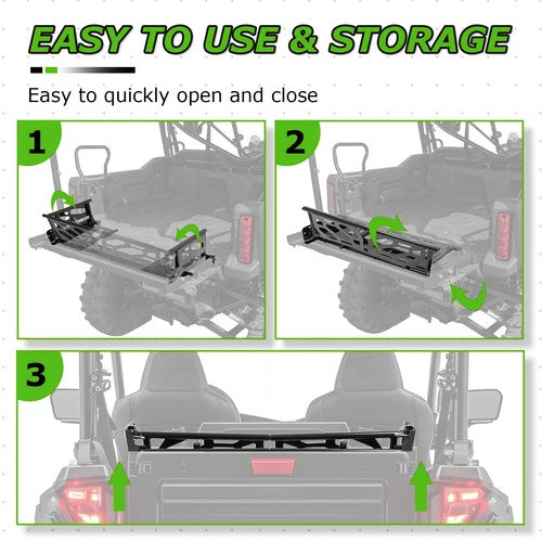 DURAFORCE Rear Cargo Bed Extender Accessories For Honda Pioneer 700-4 & 1000-5 2016-2024