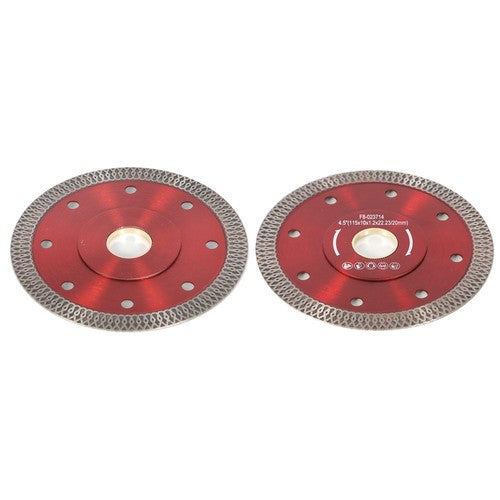 DURAFORCE 4.5“ Super Thin Diamond Porcelain Saw Blade Ceramic Cutting Disc 2Pcs/Lot