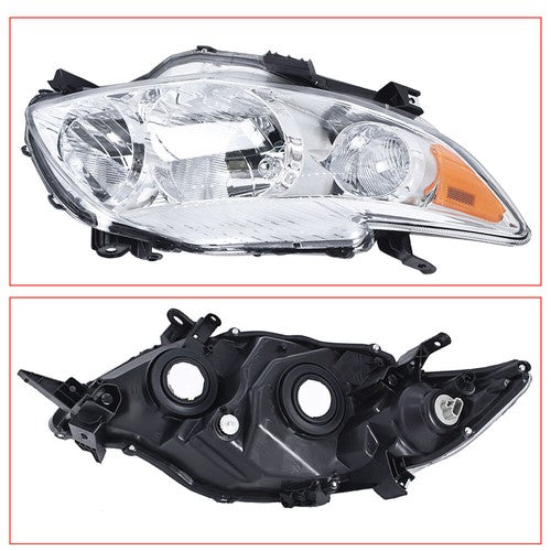 DURAFORCE Front Headlight Assembly For Toyota Corolla 2009-2010 LH + RH Pair Clear Lens