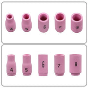 DURAFORCE 49Pcs #10 Pyrex Glass Kit TIG Torch Short Tube Gas Lens for WP-17/18/26