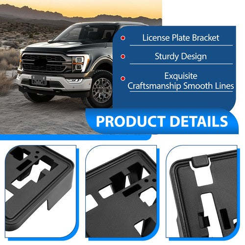 For Ford F 150 2021 2022 2023 Front Bumper License Plate Bracket Frame Holder