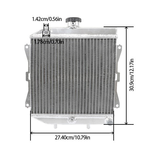 DURAFORCE Aluminum Radiator For HONDA Rancher 420 TRX420 TRX500 2007-2014 2008 2010