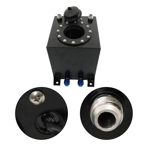 DURAFORCE Drifting Fuel Cell Gas Tank+level Sender Black Coated Aluminum Racing 2.5 Gallon