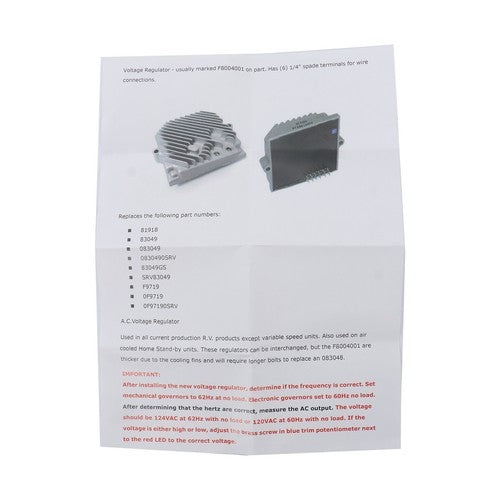 DURAFORCE 0F97190SRV FOR Generac Voltage Regulator PCB 0F9719 083049