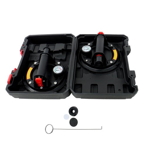 DURAFORCE 2 Pack 8" Glass Suction Cups with Pressure Gauge 440 lb Load Capacity