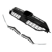 DURAFORCE For Honda CR-V 2020-2022 Plastic Front Bumper Grille w/ 2pcs Chrome Trim Strip