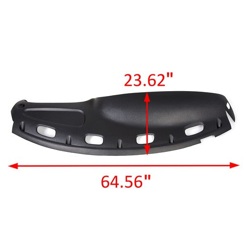 Black Dash Bezel Cover Overlay with Vents for Dodge Ram Pickup 1998 to 2001