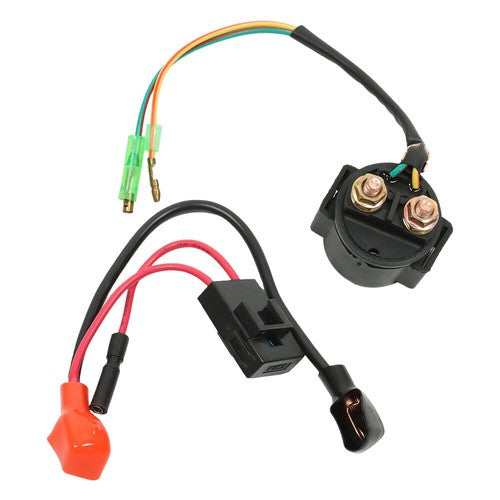 DURAFORCE Starter Relay Solenoid& Positive Side Battery Cable For Honda TRX400EX 1999-2007
