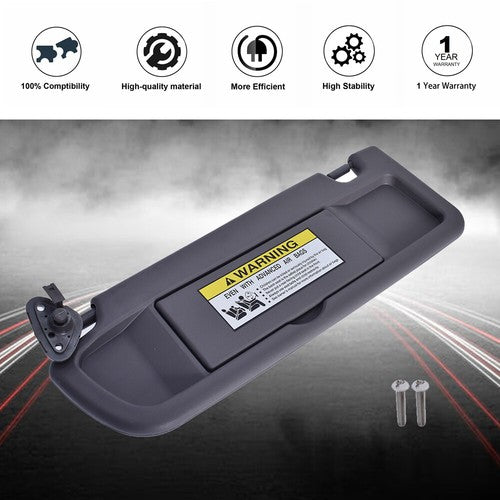 DURAFORCE Driver LH Side Drak Gray Sun Visor For Honda Civic 2006 2007-2011 83280SNAA01ZA