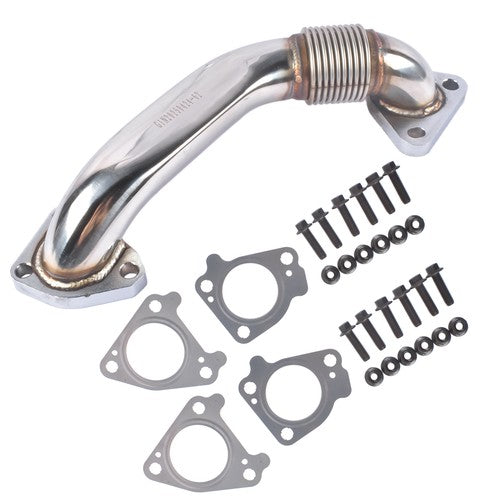 DURAFORCE Passenger Side Up Pipe w/ Gasket Bolts for Chevy Silverado GMC Sierra 2001-2004
