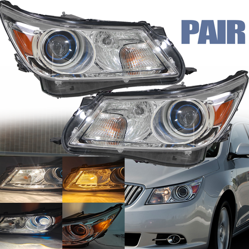 DURAFORCE HID Xenon Headlights Headlamps w/ Bulb for Buick LaCrosse 2010 2011 2012 2013