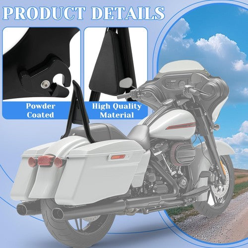 28 Inch Tall Passenger Backrest Sissy Bar for Harley Road King Street Glide 2009-25