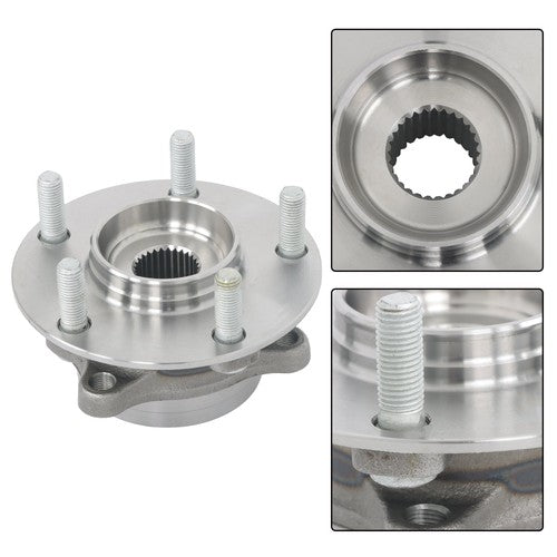 DURAFORCE 2 Pcs Wheel Hubs Bearing Assembly Front AWD For Mitsubishi Lancer 2.0L 2008-2015
