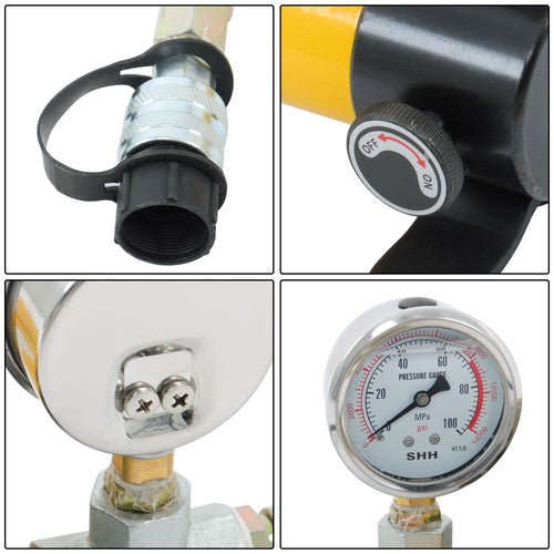 DURAFORCE CP-180 Hydraulic Hand Pump 8500 PSI with Oil Gauge & Hand Operated Pump