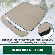 DURAFORCE 3 Bow 67''-72'' Bimini Boat Top Roof Cover Canopy Sun Shade With Boot Canvas Tan