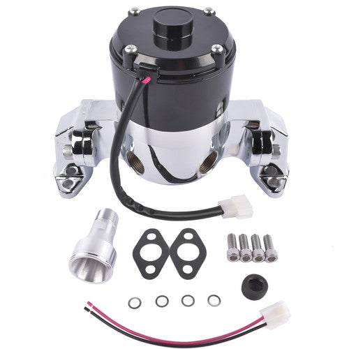 DURAFORCE Chrome High Flow Electric Water Pump for SBC Small Block Chevy 283 327 350 400
