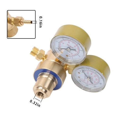 DURAFORCE Oxygen Gas Regulator Welding Cutting Torch Pressure Gauge Fits Victor Brass NEW