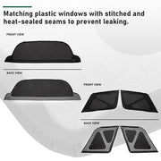 DURAFORCE For 95-98 Suzuki Sidekick Geo Tracker Soft Top & Zip Out Tinted Windows Black