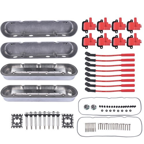 DURAFORCE Polished Valve Covers For Chevy GM LS Engines LS1 LS2 LS3 LS6 LS7 5.3 6.0 6.2L
