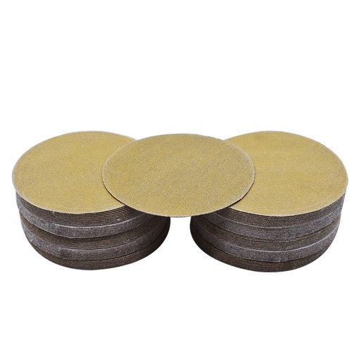 DURAFORCE 100 Pack 5 Inch 240 Grit Hook Loop Pads Sanding Discs NO-Hole Sand Paper