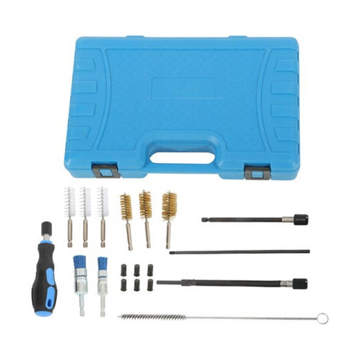 DURAFORCE 19PC Diesel Injector Seat Cleaning Set Engines Injector Seat Cleanner Brush Kit